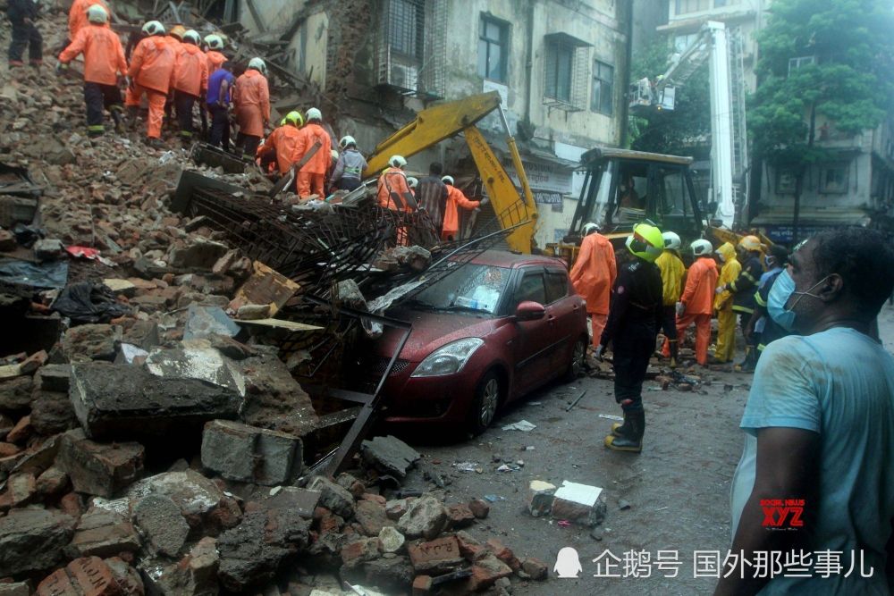 印度_社会|六层楼房突然倒塌，包括1家3口内10人被活埋身亡