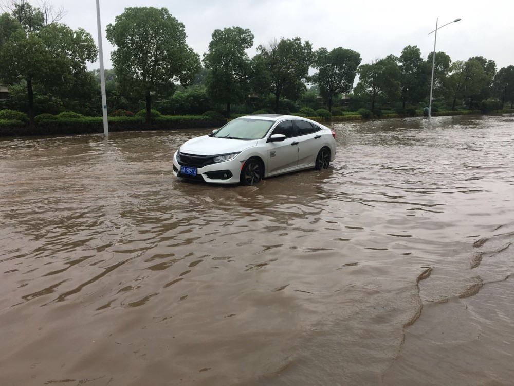 江水上涨五马渡滨江大道被淹
