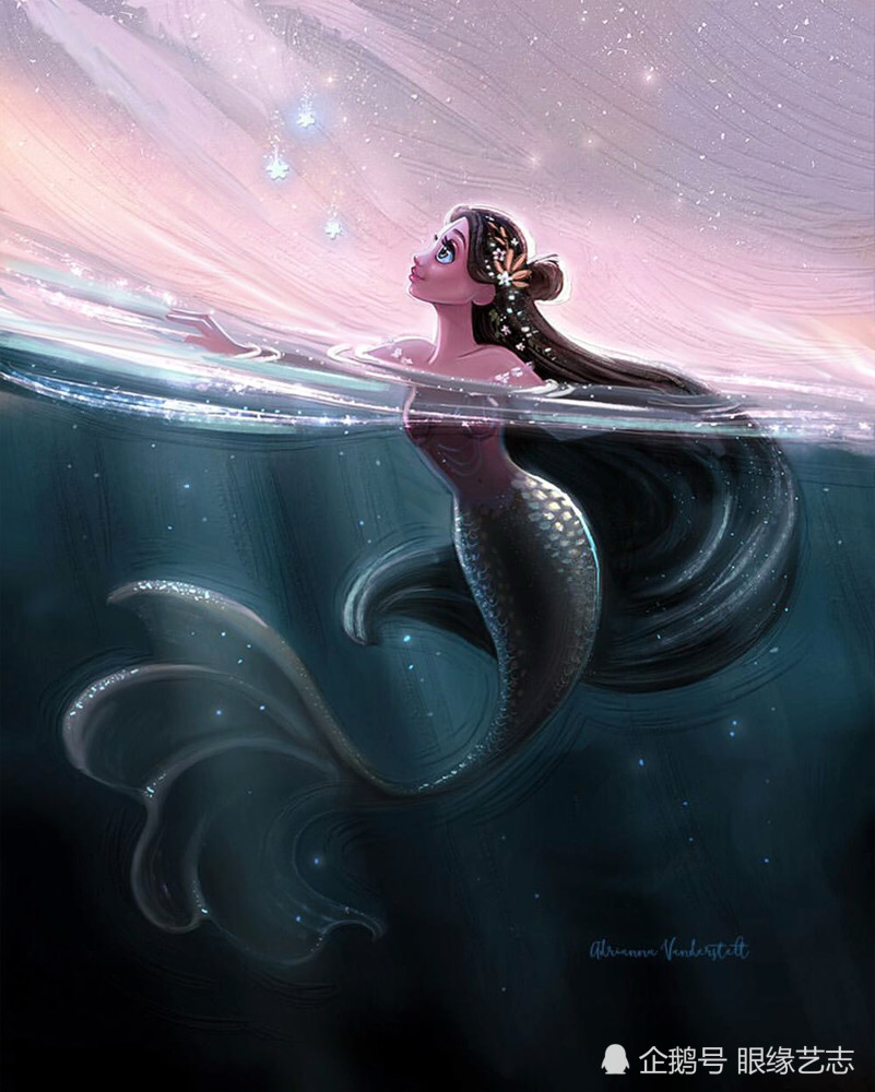 迪士尼画师带你领略虚幻美学中的人鱼梦_腾讯新闻