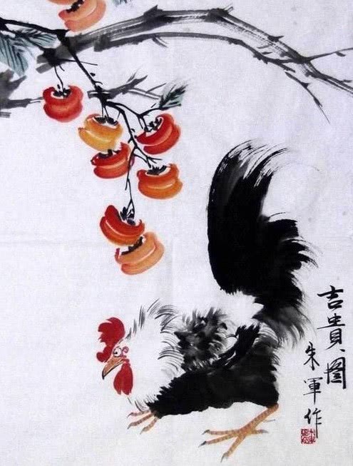 朱军|朱军绘画作品价值130万，师傅范曾题字，算不算强强联手？