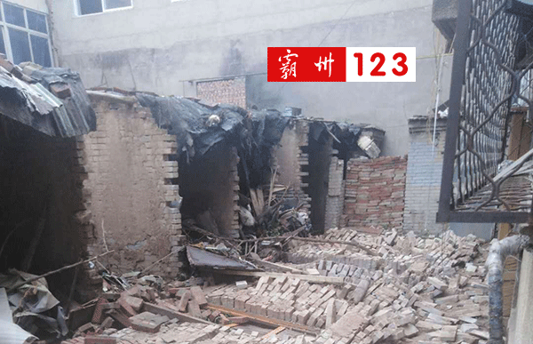 唐山地震后霸州一处老屋倒塌