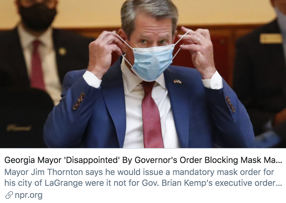 疫情|美国18个州被列为疫情“红区”，政界却还在就口罩问题争论不休