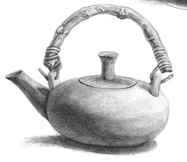素描知识:老艺术家教你画陶质感茶壶,简单易学,网友:学会画了_腾讯