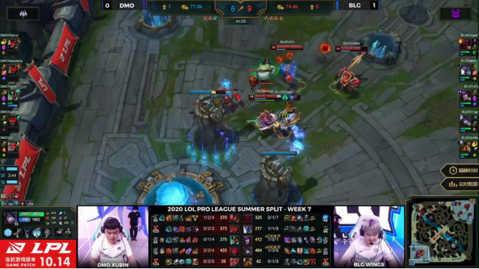 哔哩哔哩LOL战队BLG进季后赛有望！LOL比分2：0斩首对手