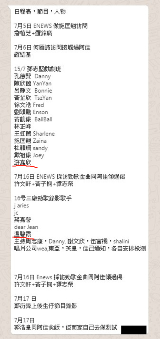 施匡翘|两名香港艺人确诊新冠肺炎，近20位密接艺人名单流出，温碧霞报平安
