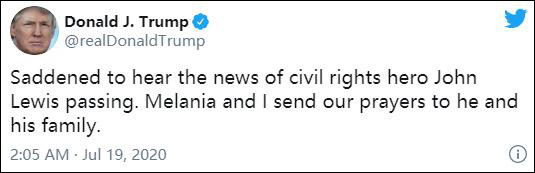 约翰·刘易斯|美国“民权运动英雄”去世，美国反华议员发表哀悼时糗大了