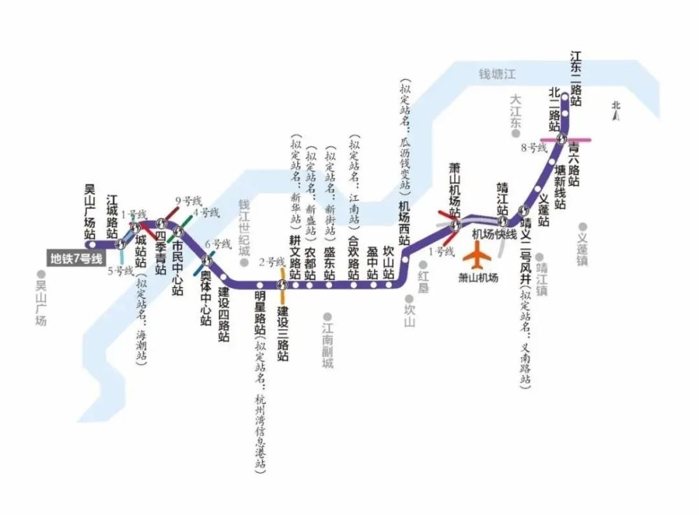 近了近了江东片市民坐上地铁7号线指日可待