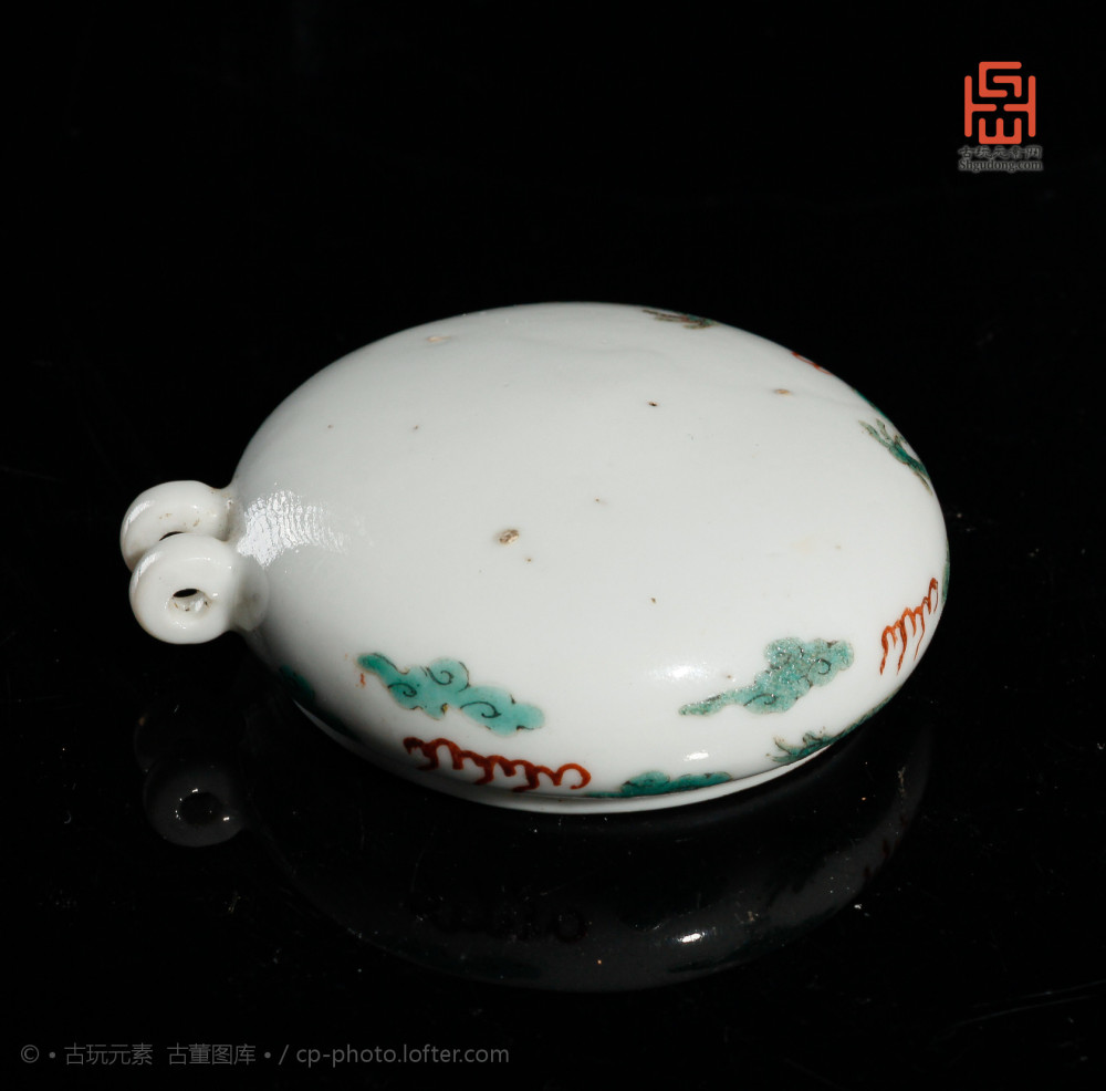 龙纹|清五彩云龙纹鸟食缸