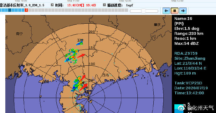 化州天气7月19日13时45分发布 化州强对流天气提醒 腾讯新闻