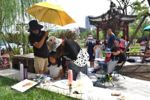 西海子公园|周末市民游园赏景