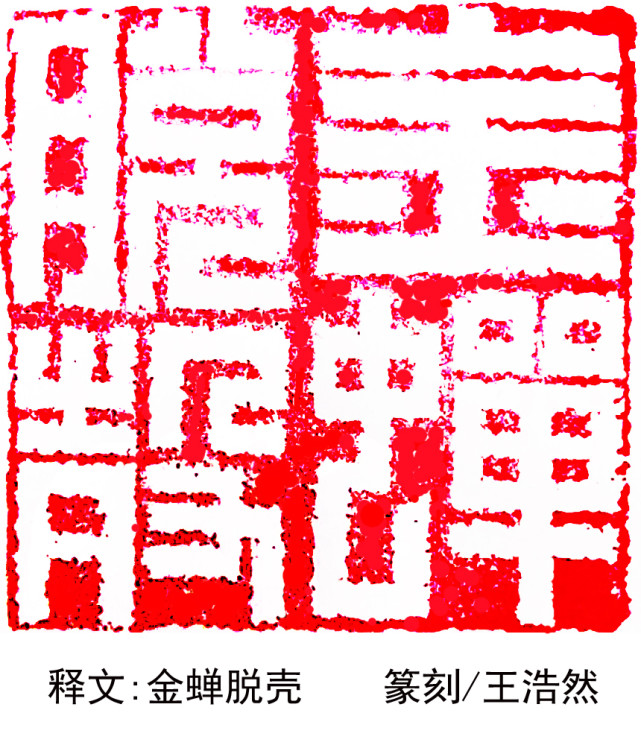 每日一印:王浩然刻"三十六计"组印之"金蝉脱壳"