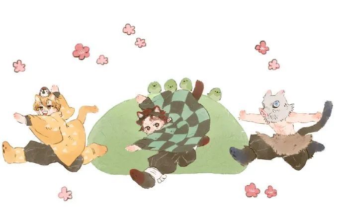 鬼灭之刃可爱三小只