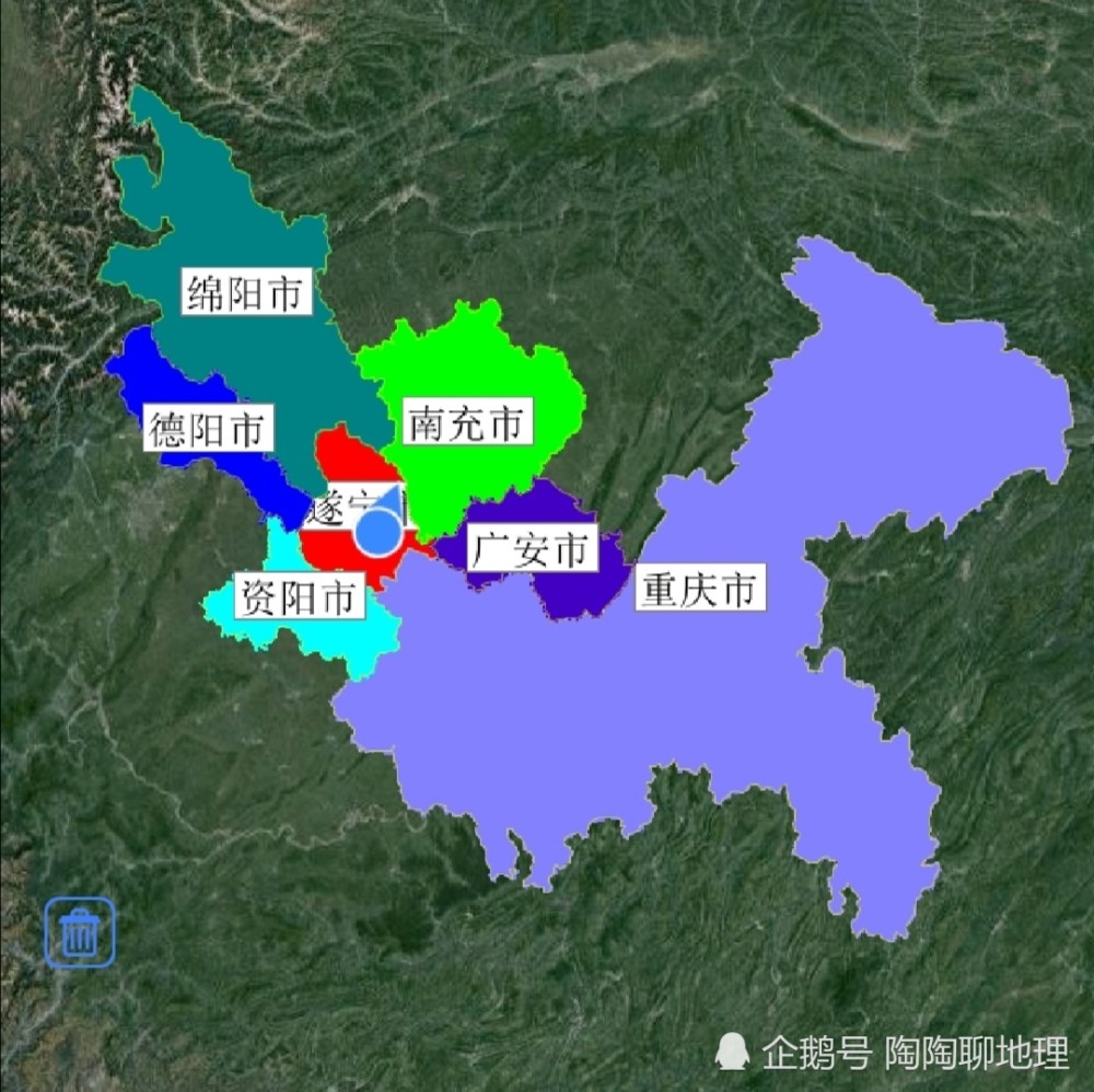 遂宁市和6市接壤与广安市边界线最短你的家乡在什么位置呢