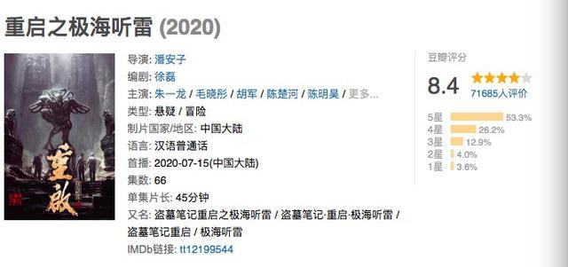 豆瓣|豆瓣8.4超《龙岭迷窟》，朱一龙的《重启》凭什么口碑爆了？