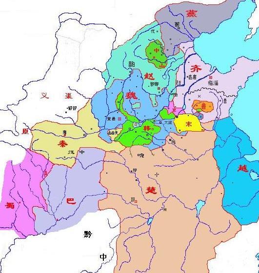 秦国七国的地图图片