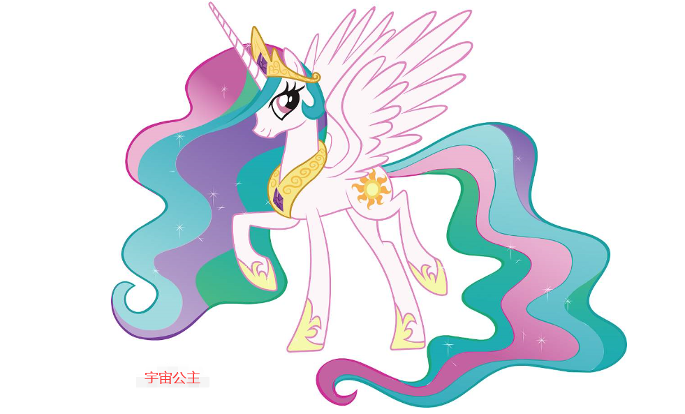 在迷你大陆上面,我们的宇宙公主也得到了原汁原味的还原,五彩的头发