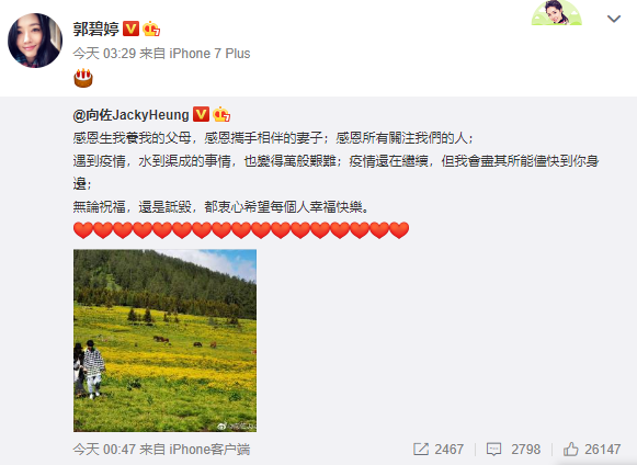 郭碧婷|郭碧婷怀孕终于官宣！向太很激动向佐很感恩，这个媳妇娶对了