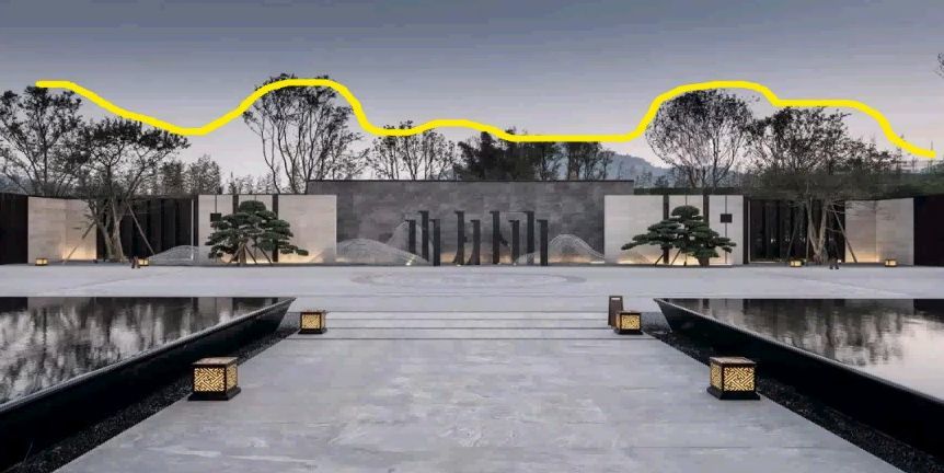 立面构成--需要考虑植物的高度.