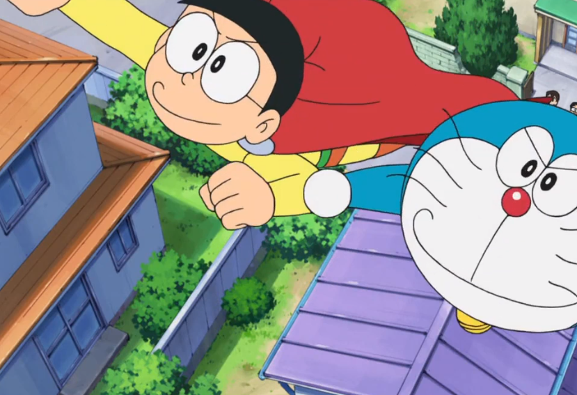 哆啦a梦到达低重力星球后成为头铁超人