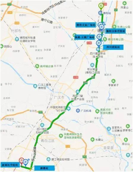 通了!今天德陽到成都地鐵3號線擺渡車開通了 票價6元