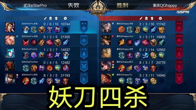 QG零封武汉ES，妖刀四杀，ES阵容令人质疑