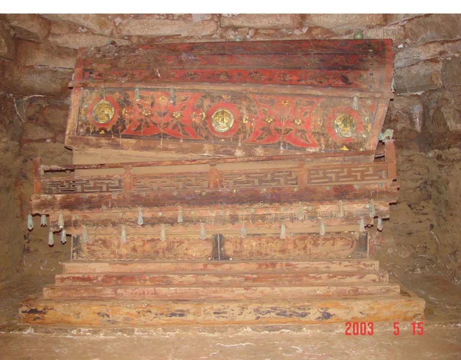 彩绘|吐尔基山辽墓出土彩绘木棺及棺床的保护修复
