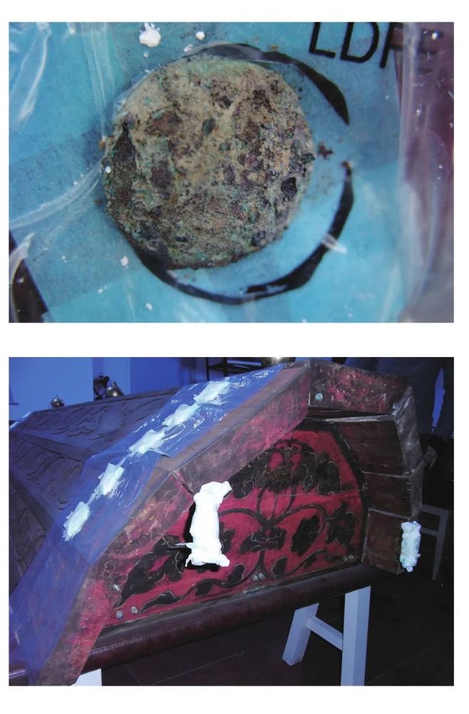 彩绘|吐尔基山辽墓出土彩绘木棺及棺床的保护修复