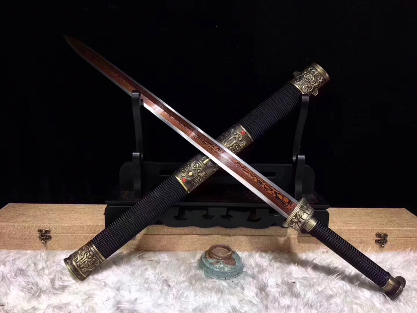 战国|花纹钢发红八面战国剑