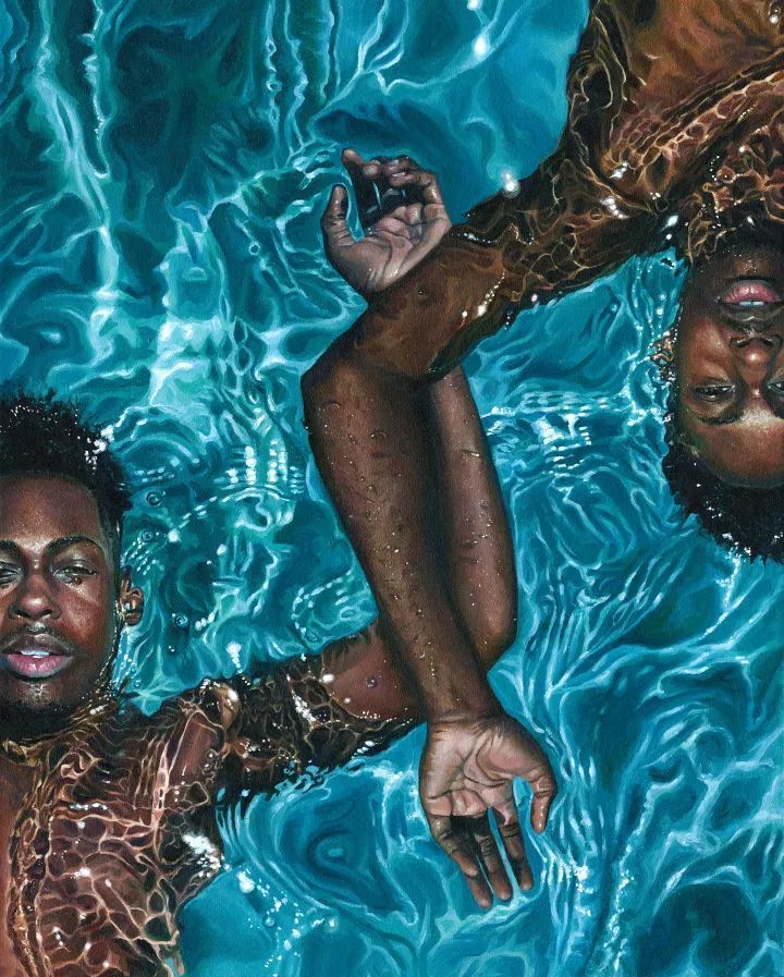 卡里达·加西亚·罗尔斯|完美还原水下的游泳者，水都被画活了，照片也不过如此