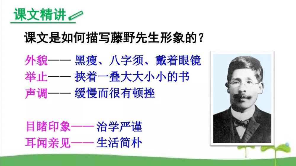 部编版八年级语文上册第6课《藤野先生》知识点图文