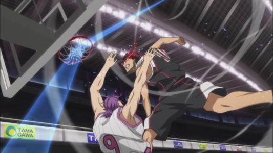 流星灌篮一词来自于一部动漫《黑子的篮球》,片中主角火神大我在开启