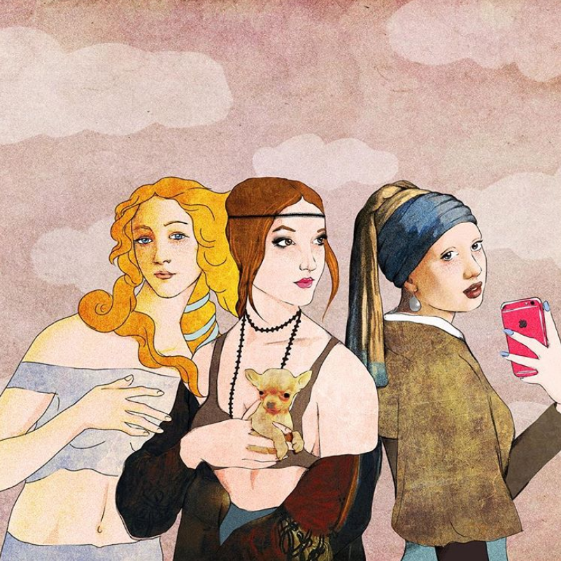 丘比特与赛姬有了手机,无法好好享受片刻爱情rené magritte 的代表