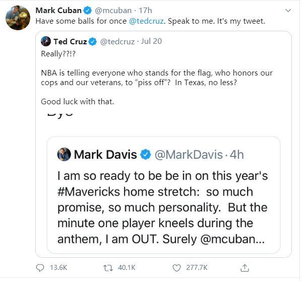 泰德·克鲁兹|美反华政客发疯逼NBA亿万富豪骂中国，对方回得痛快！