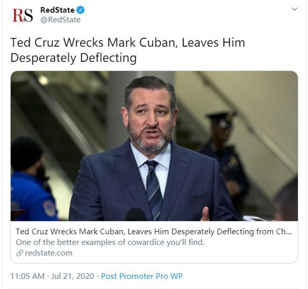 泰德·克鲁兹|美反华政客发疯逼NBA亿万富豪骂中国，对方回得痛快！