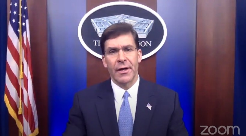 马克·埃斯珀|美国防部长埃斯珀公开演讲又攻击中国，但称期待年内访华