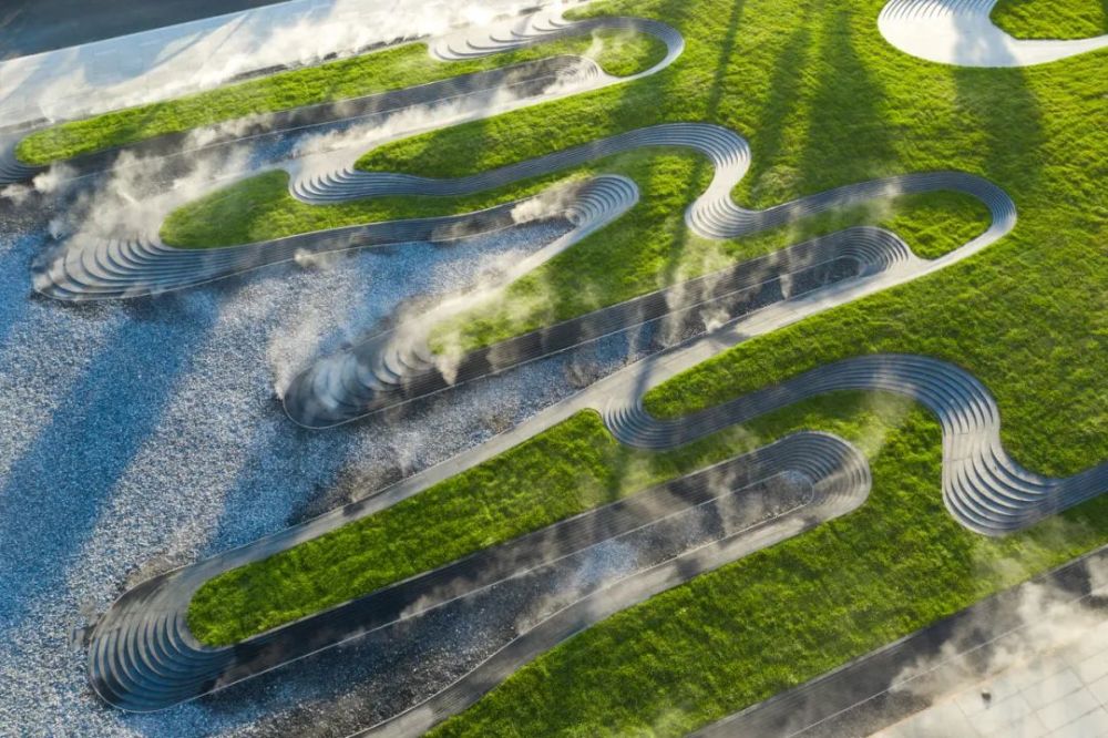 园林设计大地的景观风吹出的褶皱