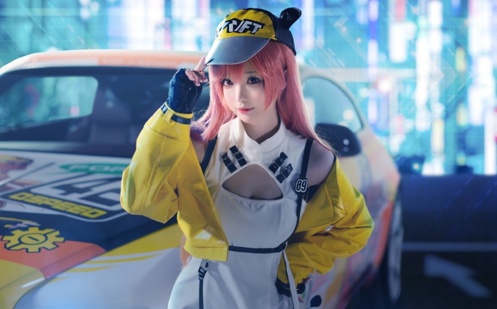 qq飞车│萌系俏皮小橘子cosplay性感写真图片