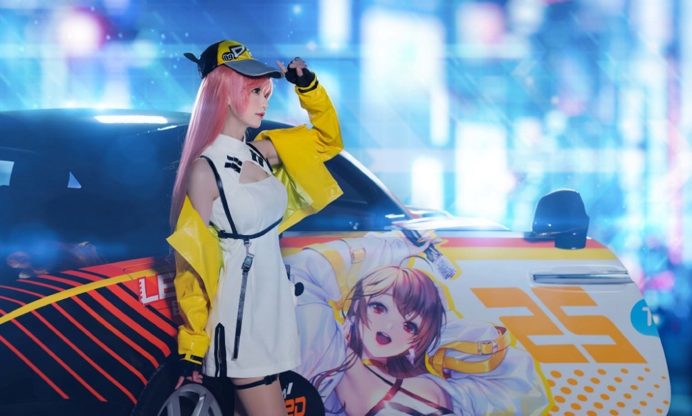 qq飞车│萌系俏皮小橘子cosplay性感写真图片