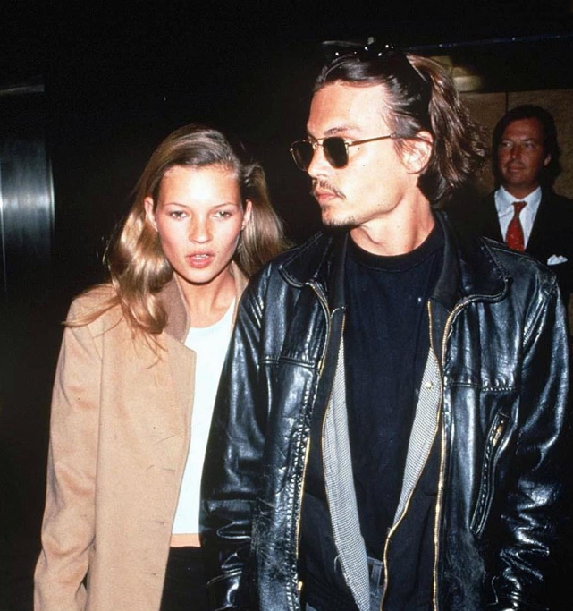 德普与凯特·莫斯资料图