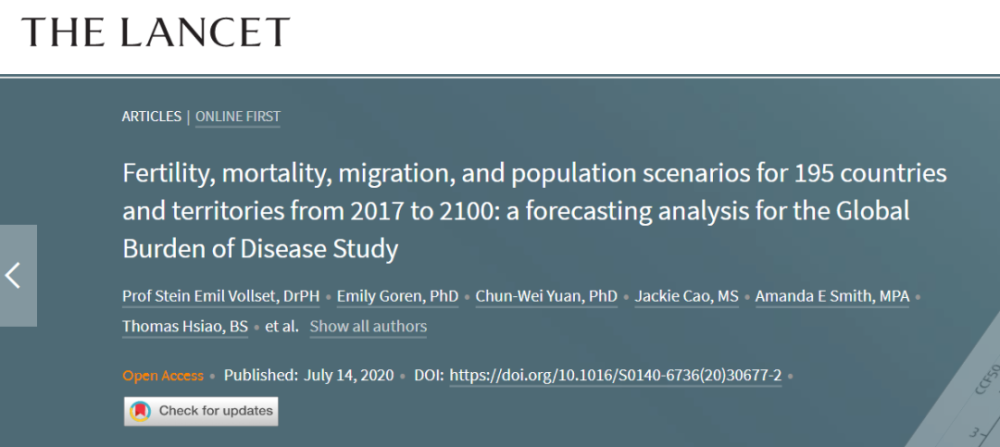 柳叶刀|不用灭霸打响指，柳叶刀发文：生育率降低，23国人口将减半