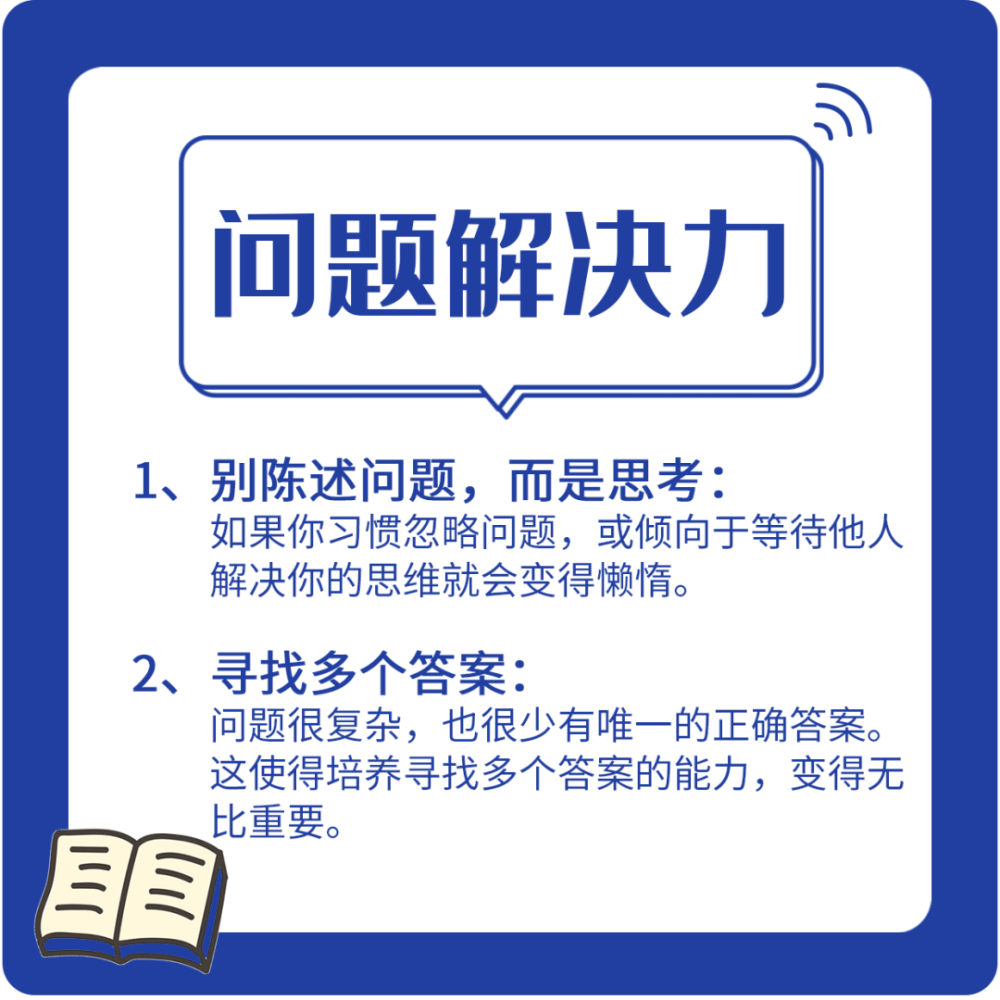 问题通常藏有机会,而拥有解决问题的能力,是抓住这些机会的关键.