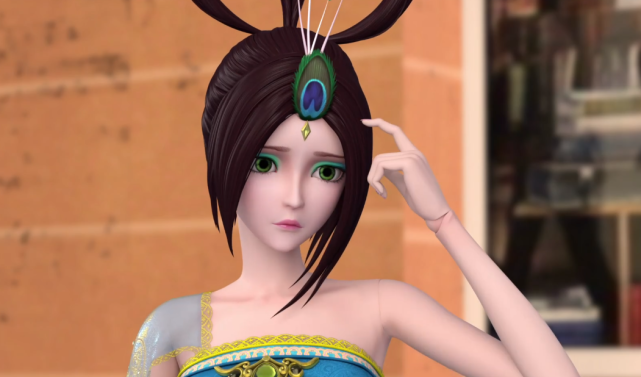 叶罗丽思思获得了一个绿色的玉簪意味着孔雀和曼多拉有关