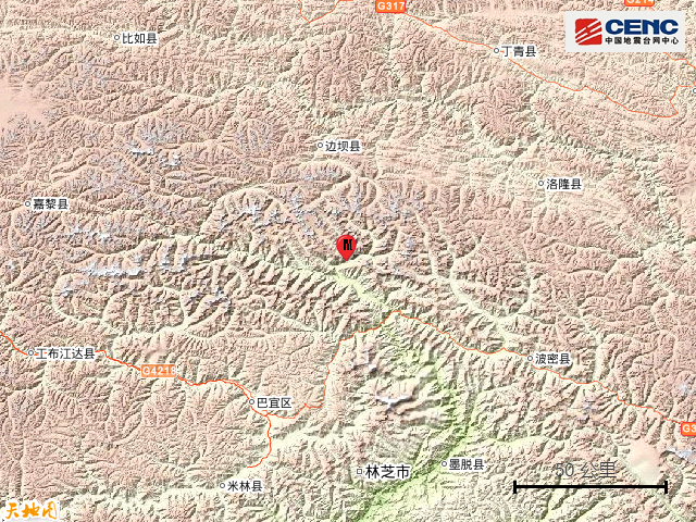 西藏林芝|西藏林芝市波密县发生3.9级地震
