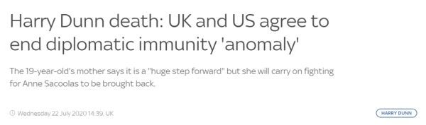 外交豁免权|撞死英国青年的美外交官妻子逮捕有望？英美取消其外交豁免权