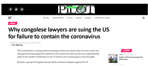 美国_时政|尼日利亚媒体：美国隐瞒新冠肺炎疫情甩锅中国