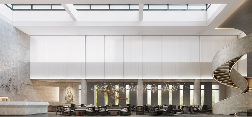 悬挑|“悬挑的城市橱窗” ｜孔雀城柏悦府—示范区接待中心