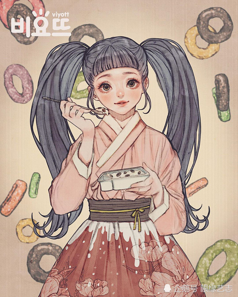 古风|韩式穆夏风：微甜的古风韵味，自成一派的韩国服饰与插画