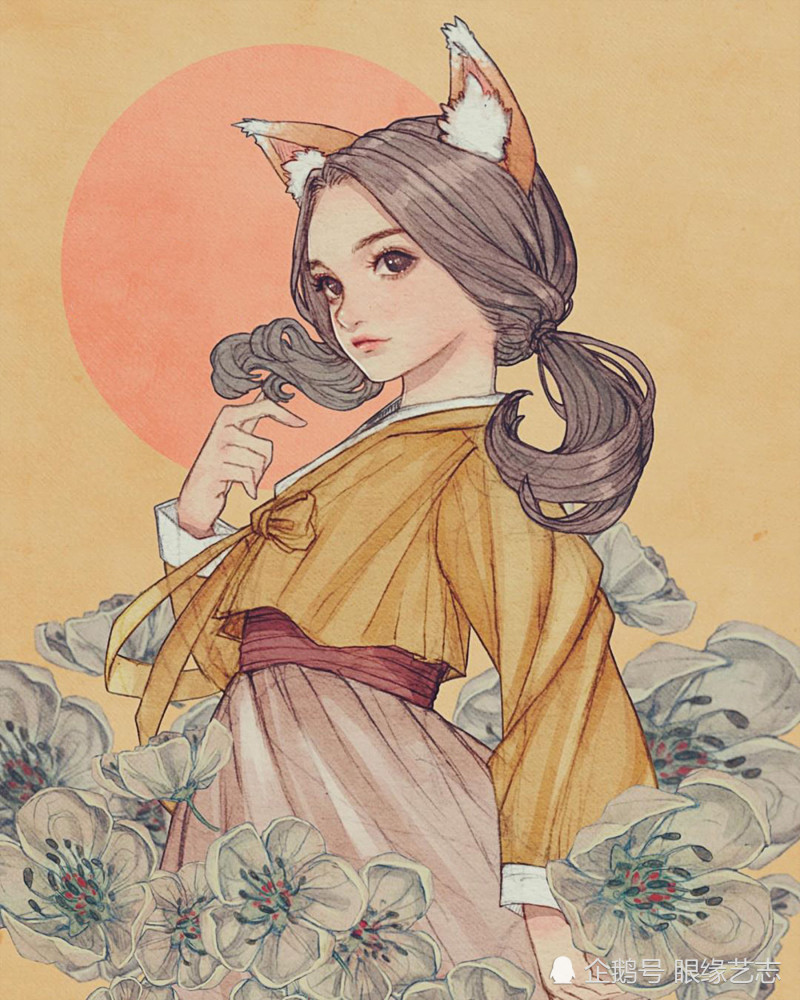 古风|韩式穆夏风：微甜的古风韵味，自成一派的韩国服饰与插画