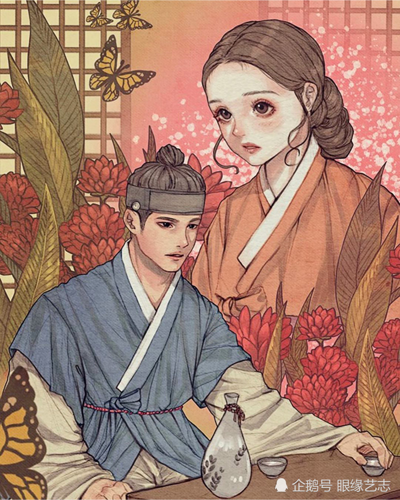 古风|韩式穆夏风：微甜的古风韵味，自成一派的韩国服饰与插画