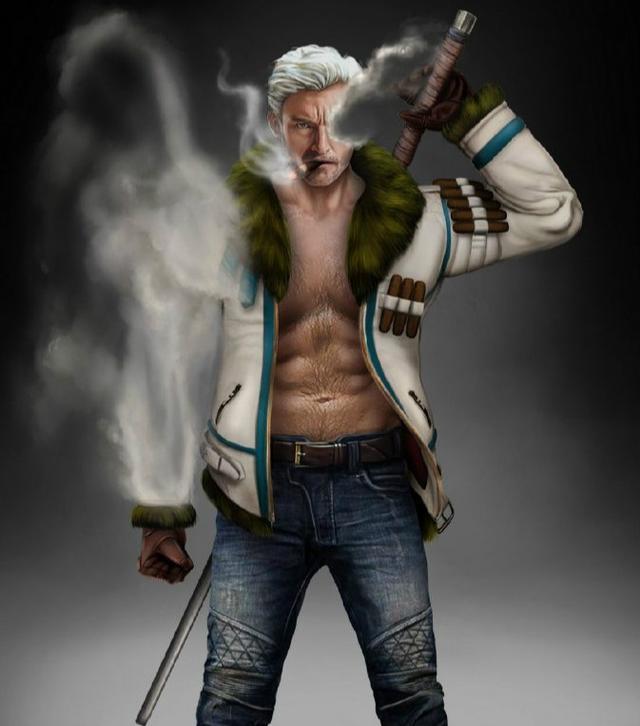 "烟鬼"斯摩格定妆照中扮演"红发"香克斯的是演员托比·斯蒂芬斯,这个